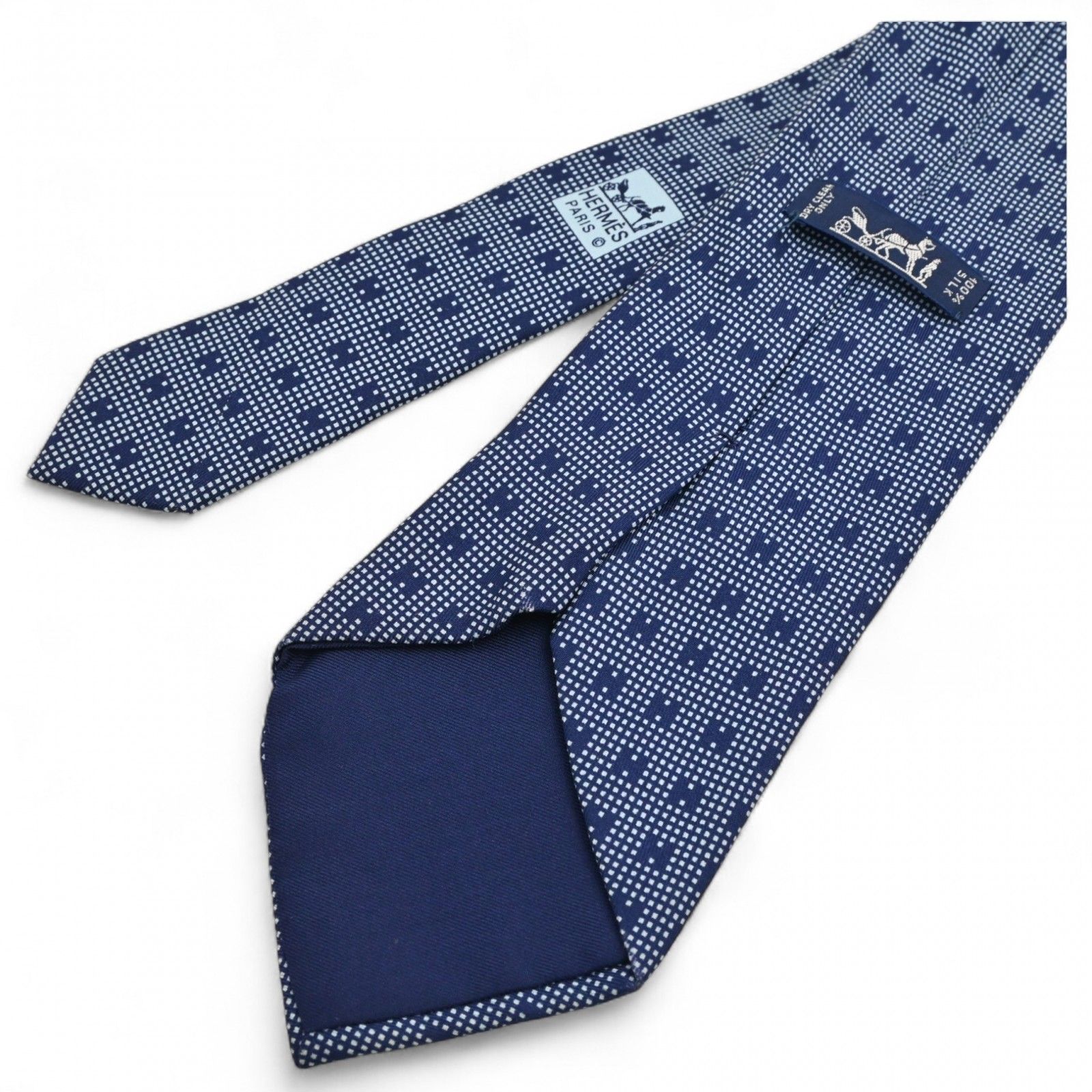 エルメス ファソネ H織り ネクタイ ネイビー Bランク he6803ju - メルカリ