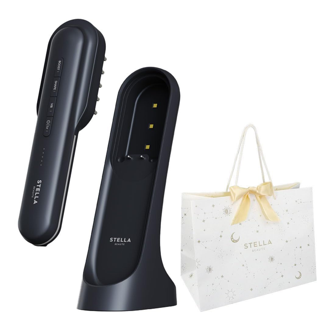 STELLA BEAUTE レーザー - EMSリフトブラシ PRO 2.0 ギフト用バック付き ステラボーテ 電気ブラシ 全身 リフトケア シェイプケア LLLT低出力レーザー EMS RF高周波 テラヘルツ プラズマイオン 美肌 美髪 頭皮ケ