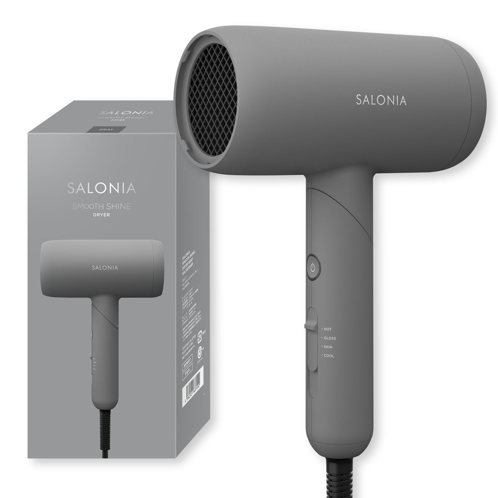 SALONIA ヘアドライヤー グレー SALONIAエアトリートメントドライヤー