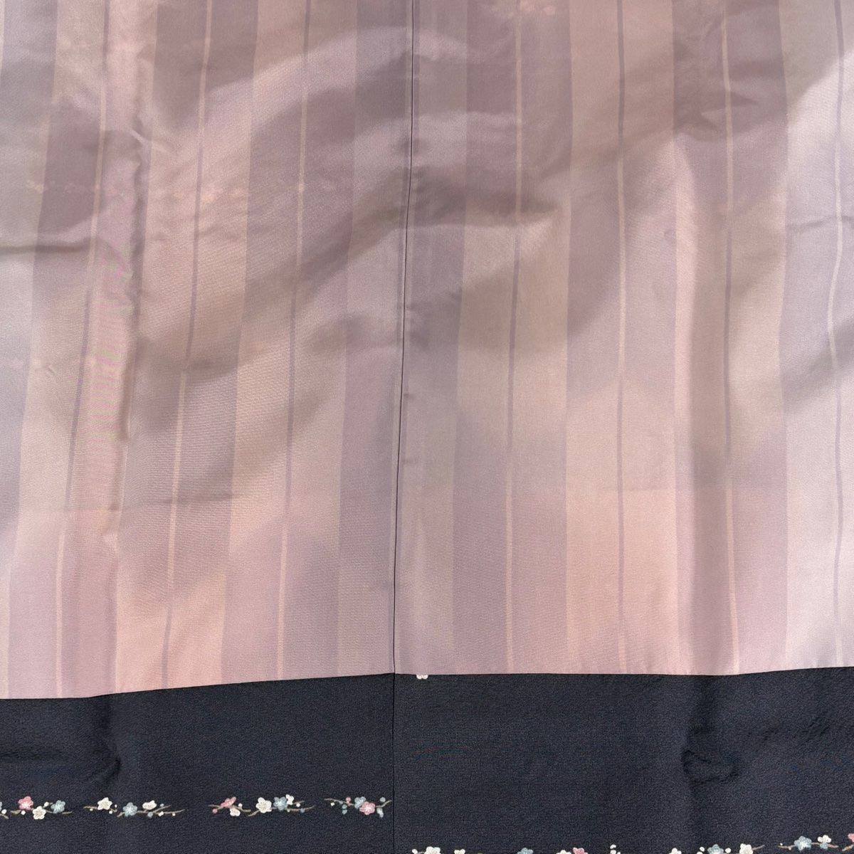 道中着 身丈106 cm 裄丈70 L 和装コート やまと 枝梅 灰色 正絹