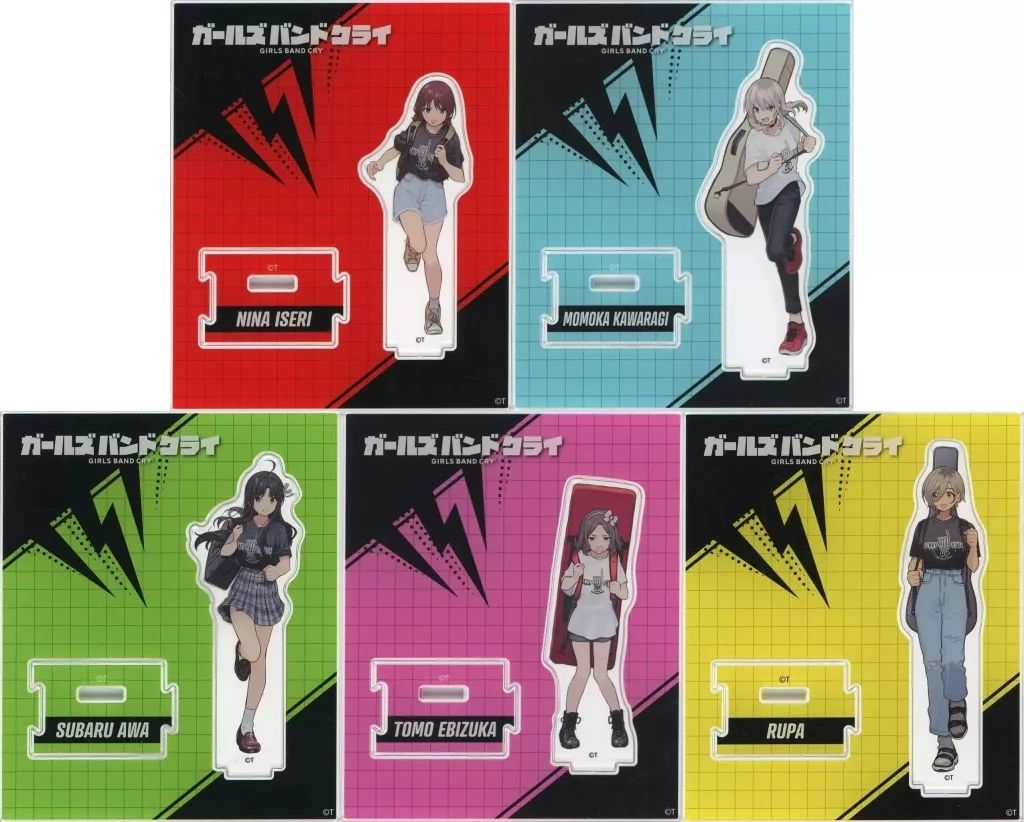 アクリルスタンド アクリルパネル 全5種セット つながるアクリルスタンド 東映アニメーションオンラインくじ ガールズバンドクライ ガルクジ Track.1 C賞
