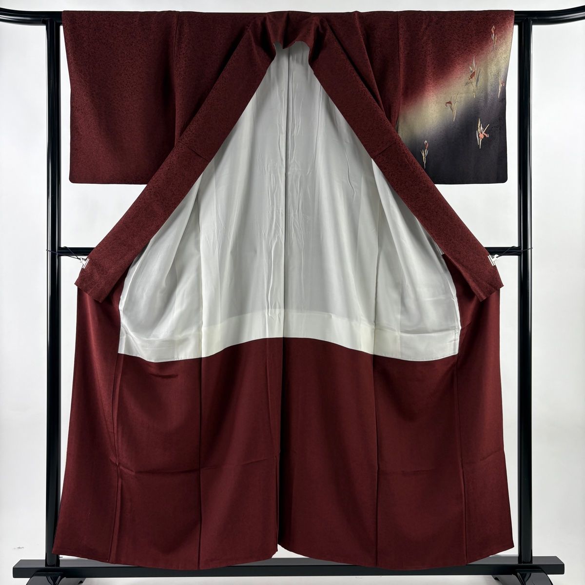 美品】 付下げ 身丈155.5cm 裄丈62cm S 袷 丹下雄介 やまと 落款 草花