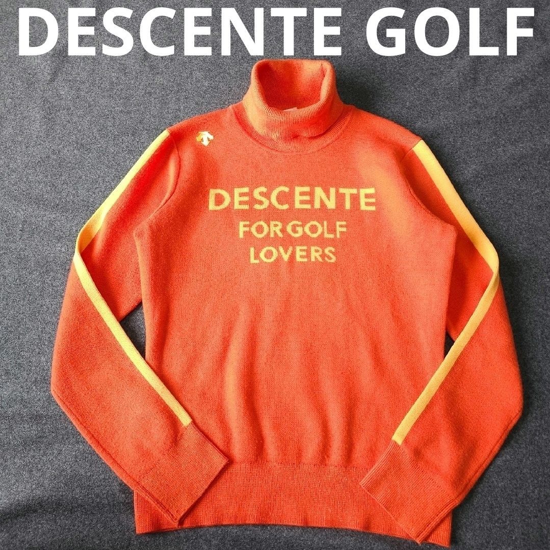 DESCENTE GOLF】デサントゴルフ 秋冬 長袖ゴルフニットセーター M
