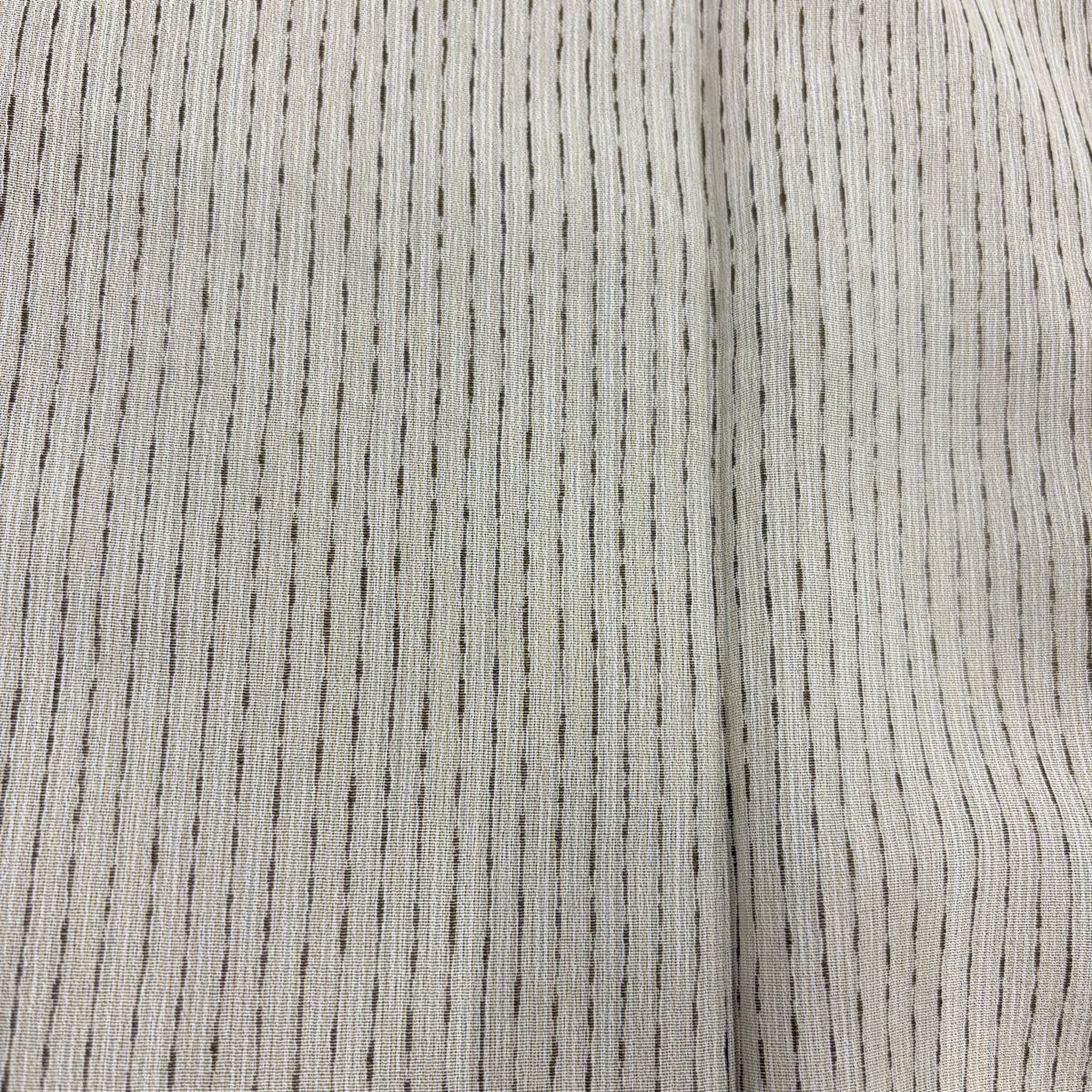  お召 身丈156 5 cm 裄丈68 L 袷 縞 灰茶 正絹 秀品 その他 着物