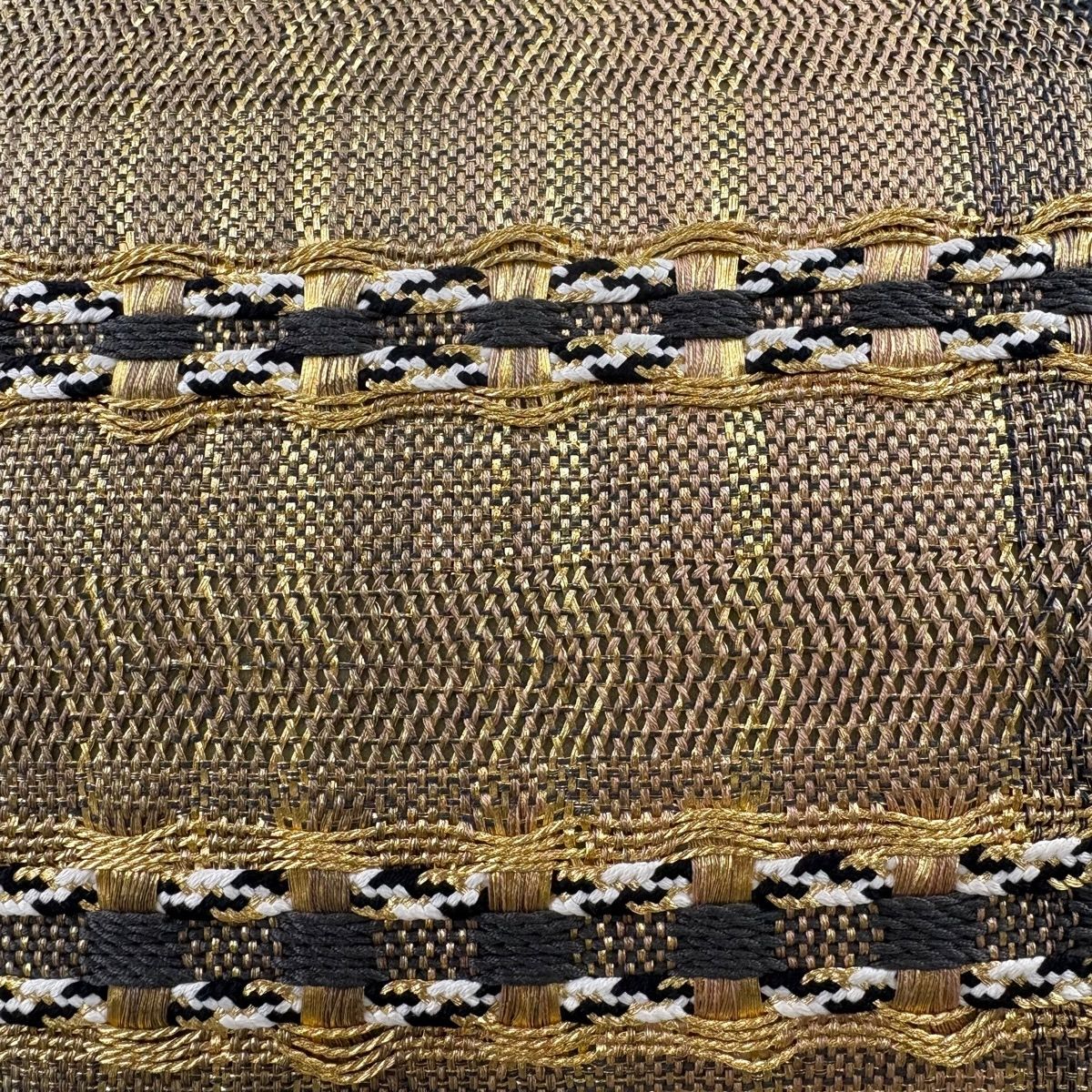 袋帯 秀品 縞 幾何学 金糸 金色 お太鼓柄 正絹 【中古】 - メルカリ