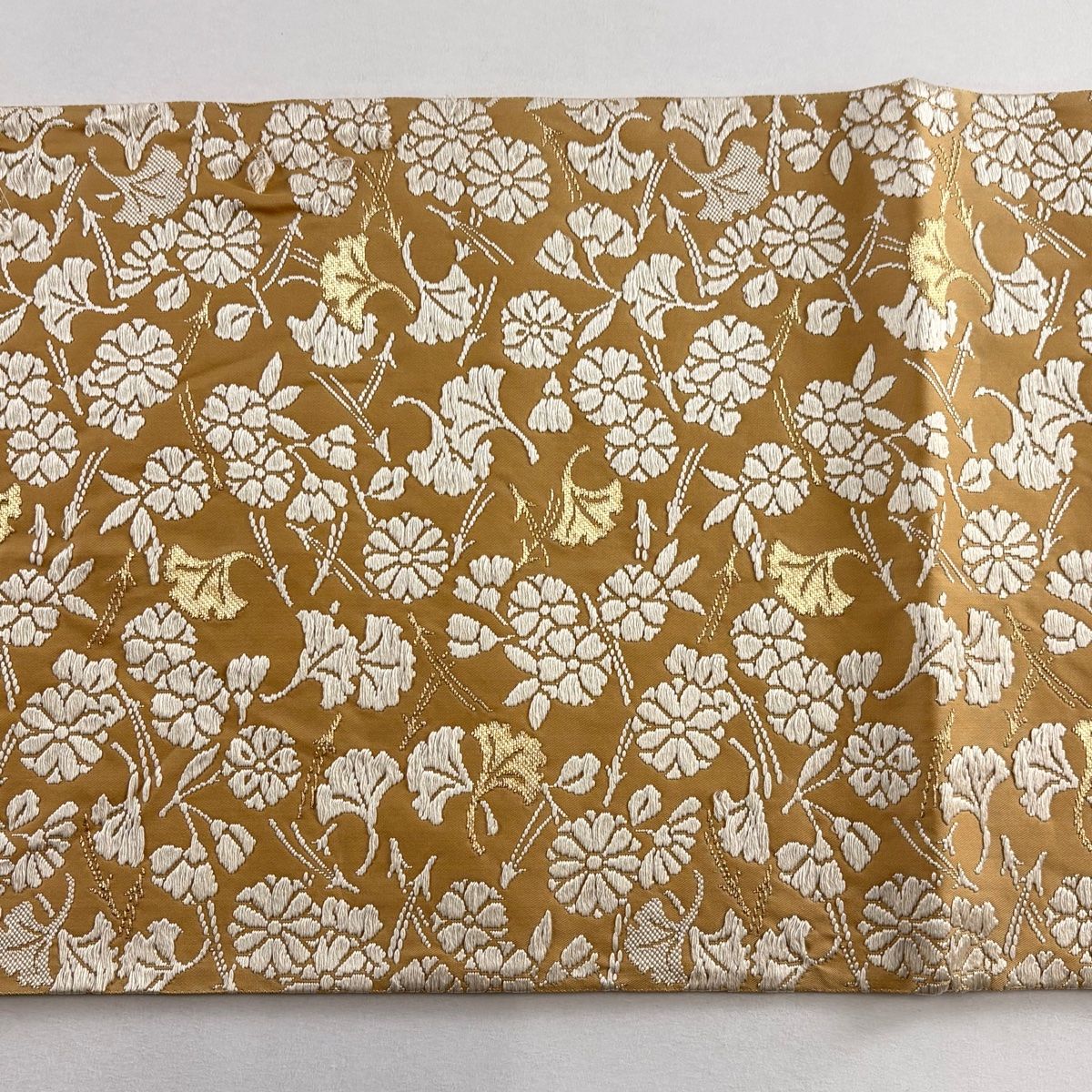 袋帯 秀品 銀杏 草花 金糸 唐織 黄土色 六通 正絹 【中古】 - メルカリ