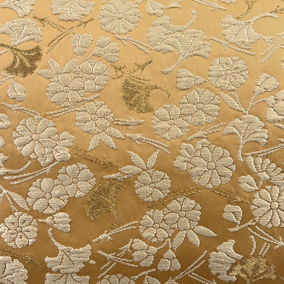 袋帯 秀品 銀杏 草花 金糸 唐織 黄土色 六通 正絹 【中古】 - メルカリ