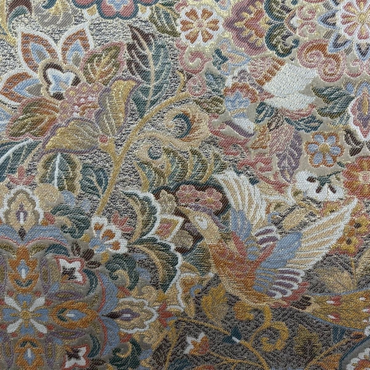 美品】 袋帯 秀品 華文 花鳥 箔 金糸 金色 全通 正絹 【中古】 - メルカリ