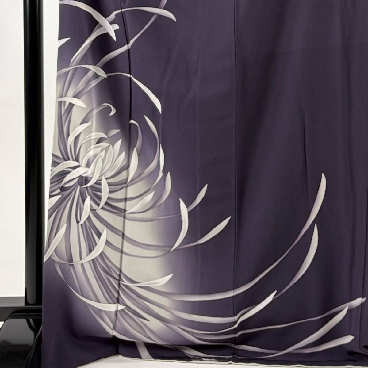 訪問着 身丈172cm 裄丈71cm 正絹 逸品 【中古】 訪問着 身丈172.5cm 裄丈71cm L 袷 やまと 菊 ぼかし 紫 正絹 逸品