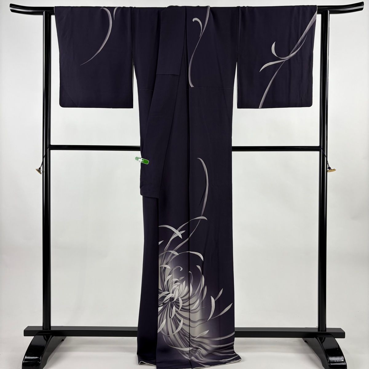 訪問着 身丈172cm 裄丈71cm 正絹 逸品 【中古】 訪問着 身丈172.5cm 裄丈71cm L 袷 やまと 菊 ぼかし 紫 正絹 逸品