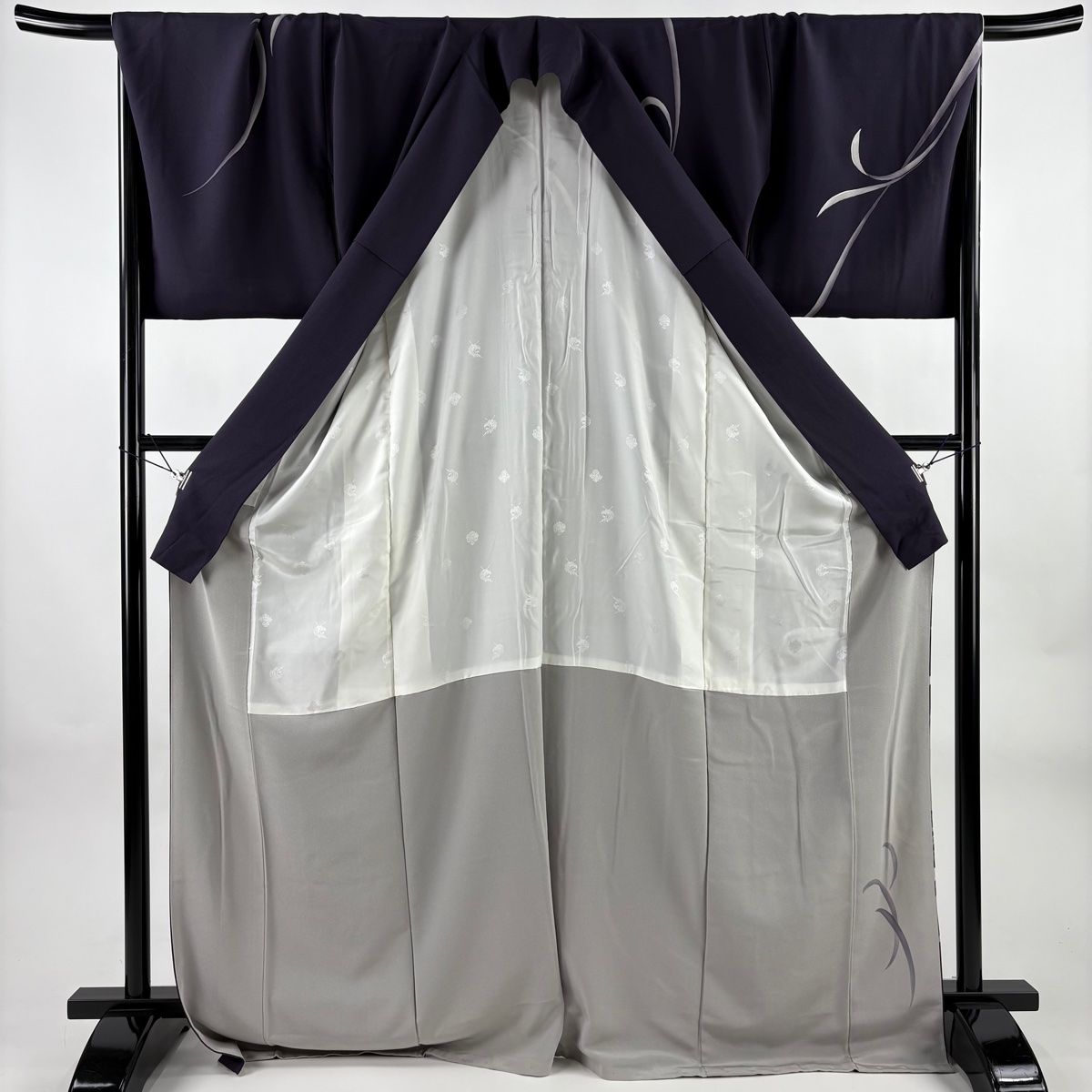 訪問着 身丈172cm 裄丈71cm 正絹 逸品 【中古】 訪問着 身丈172.5cm 裄丈71cm L 袷 やまと 菊 ぼかし 紫 正絹 逸品