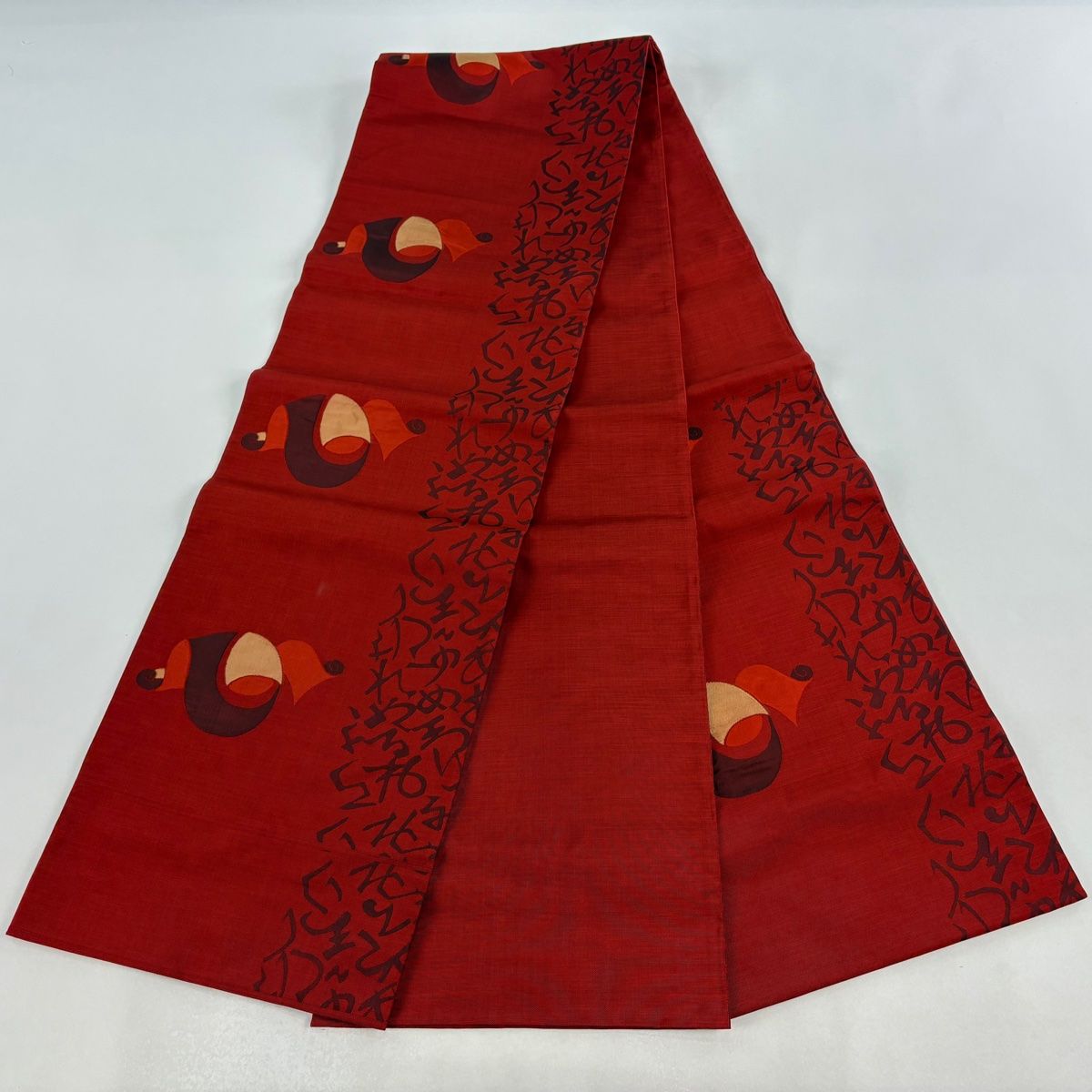 袋帯 秀品 木屋太 落款 巻物 文字 赤 六通 正絹 【中古】 - メルカリ