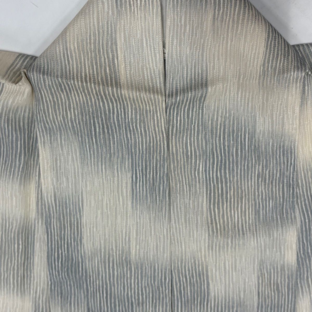  小紋 身丈172 5 cm 裄丈68 L 薄物 縞 クリーム 正絹 秀品 小紋 着物