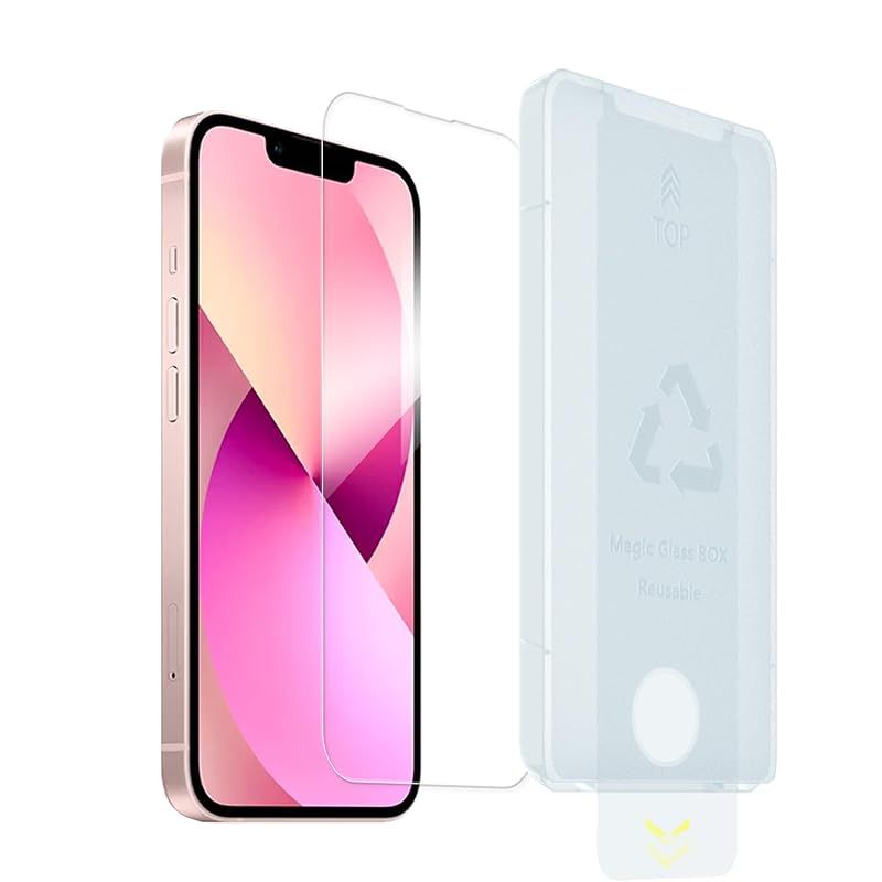 KPNS 新型のガイド枠付き 国産硝子製 いphone 16e / iPhone13 / iPhone