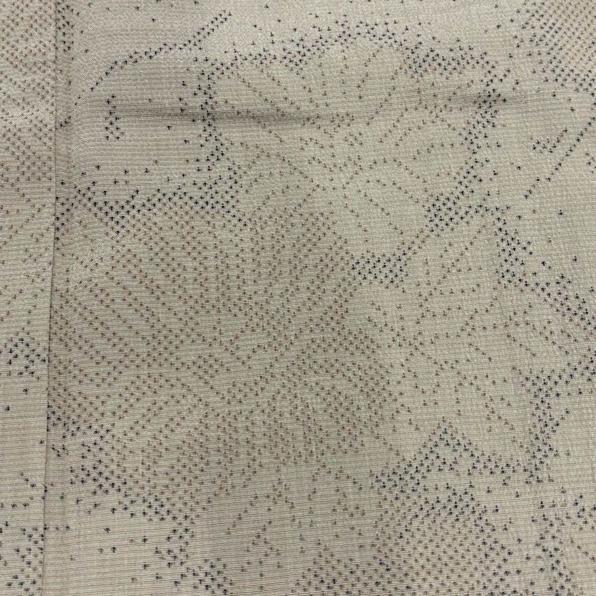  紬 身丈159 5 cm 裄丈63 S 袷 草花 楓 灰茶 正絹 秀品 紬 着物