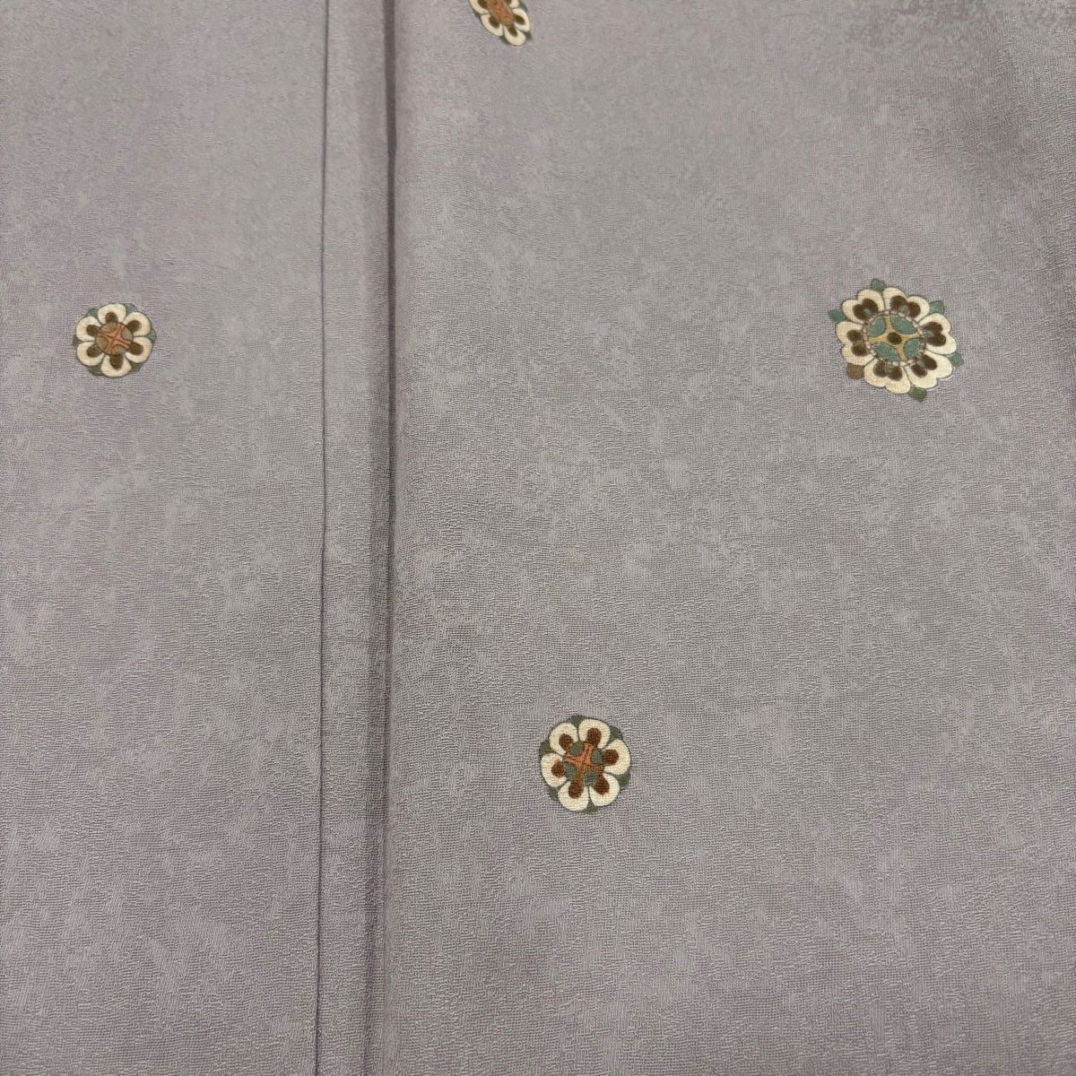  小紋 身丈162 cm 裄丈64 5 M 袷 華文 地紋 薄小豆 正絹 秀品 小紋 着物