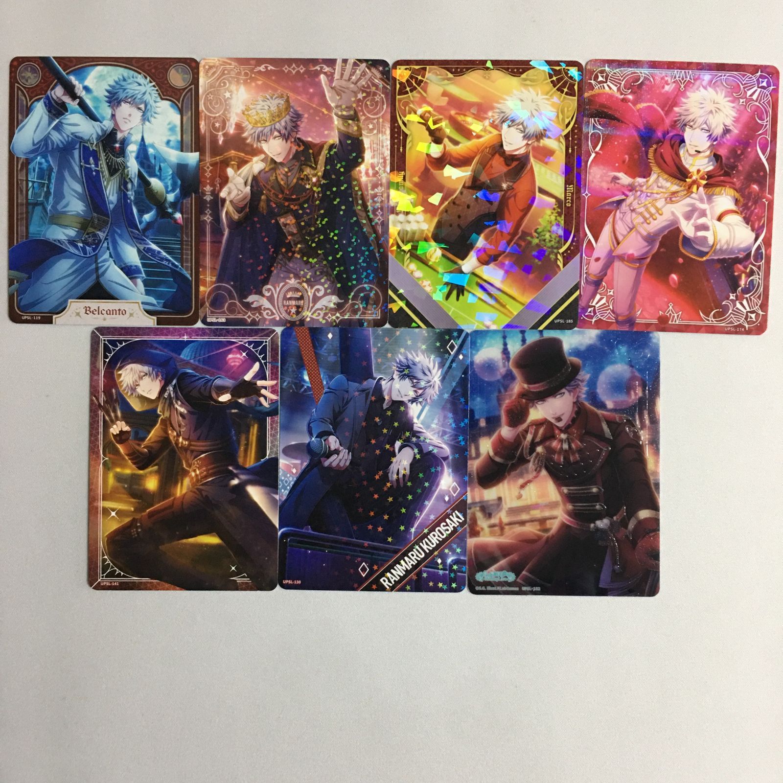 うたプリ 黒崎蘭丸 N,R7種セット ビジュアルコレクションカード セット