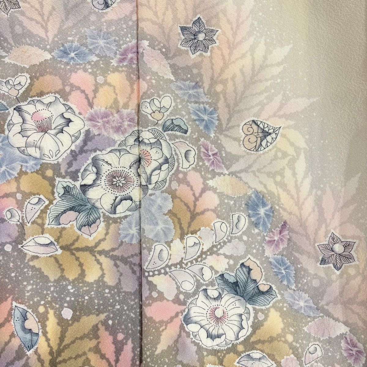 美品】 訪問着 身丈164cm 裄丈64cm M 袷 翠山工房 やまと 落款 辻が花