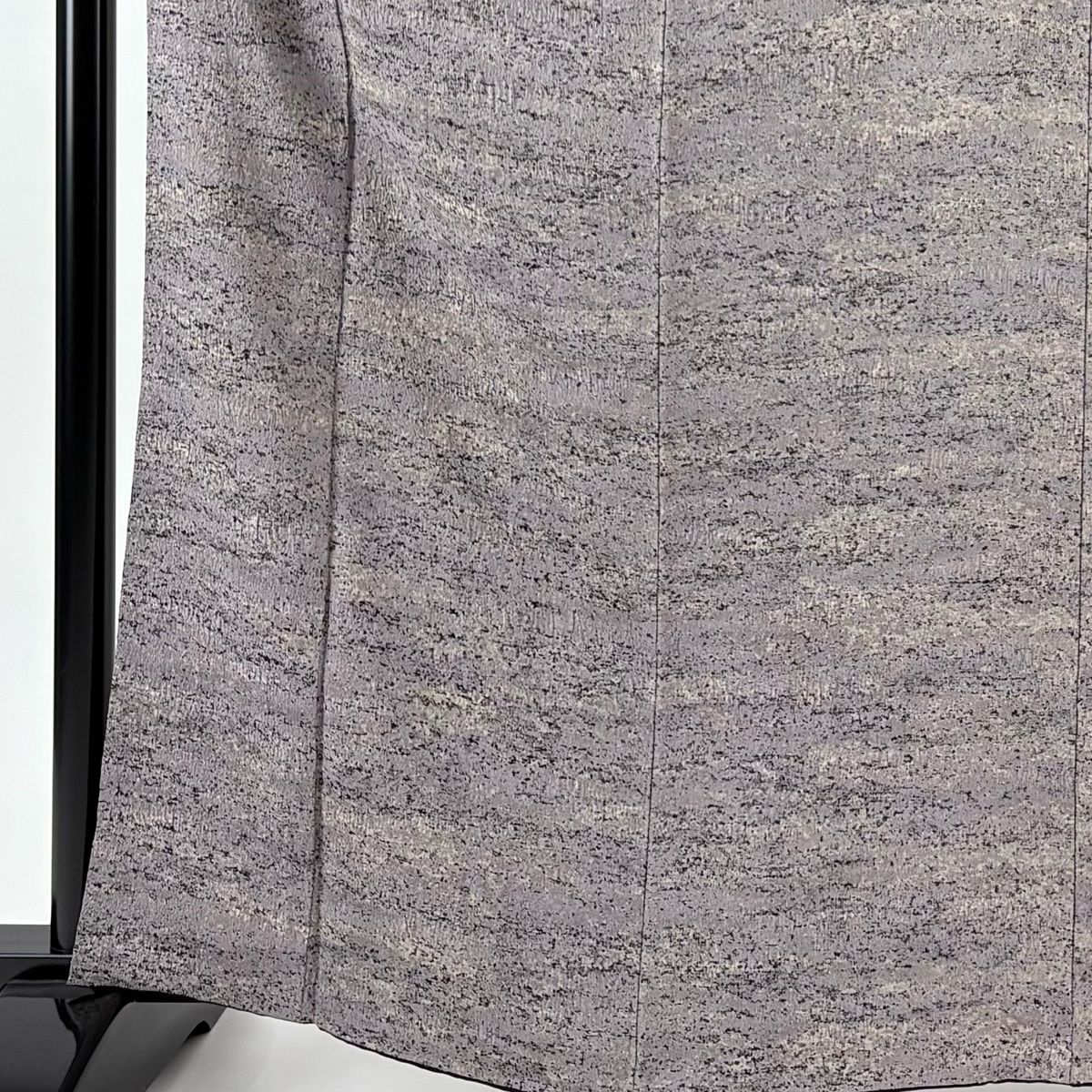 小紋 身丈165 cm 裄丈63.5 S 袷 陶彩染 幾何学模様 灰紫 正絹