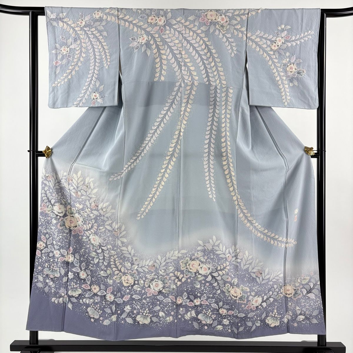 訪問着 身丈154cm 裄丈62.5cm S 袷 翠山工房 落款 辻が花 染め分け