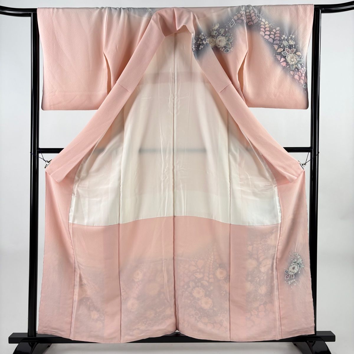 訪問着 身丈160cm 裄丈63.5cm S 袷 翠山工房 落款 辻が花 ぼかし 節約