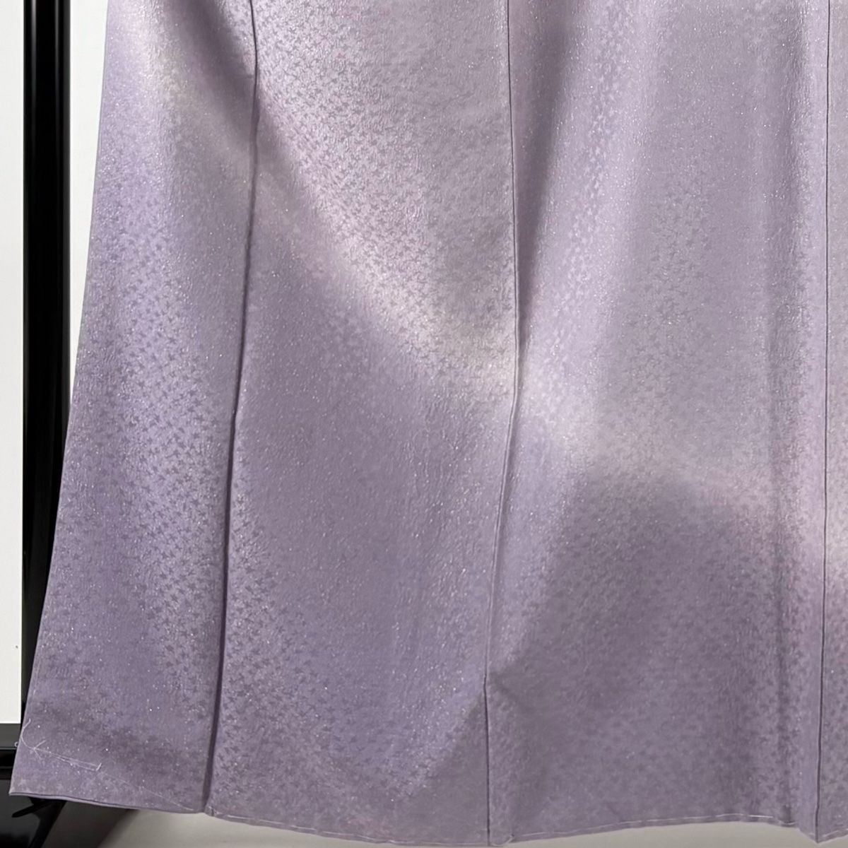 付下げ 身丈164.5 cm 裄丈67 M 袷 裾ぼかし 地紋 金通し 薄紫 正絹 一つ紋