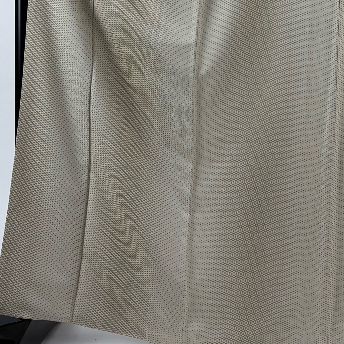 小紋 身丈165 cm 裄丈67 M 袷 斉藤三才 落款 幾何学模様 地紋 灰茶 正絹