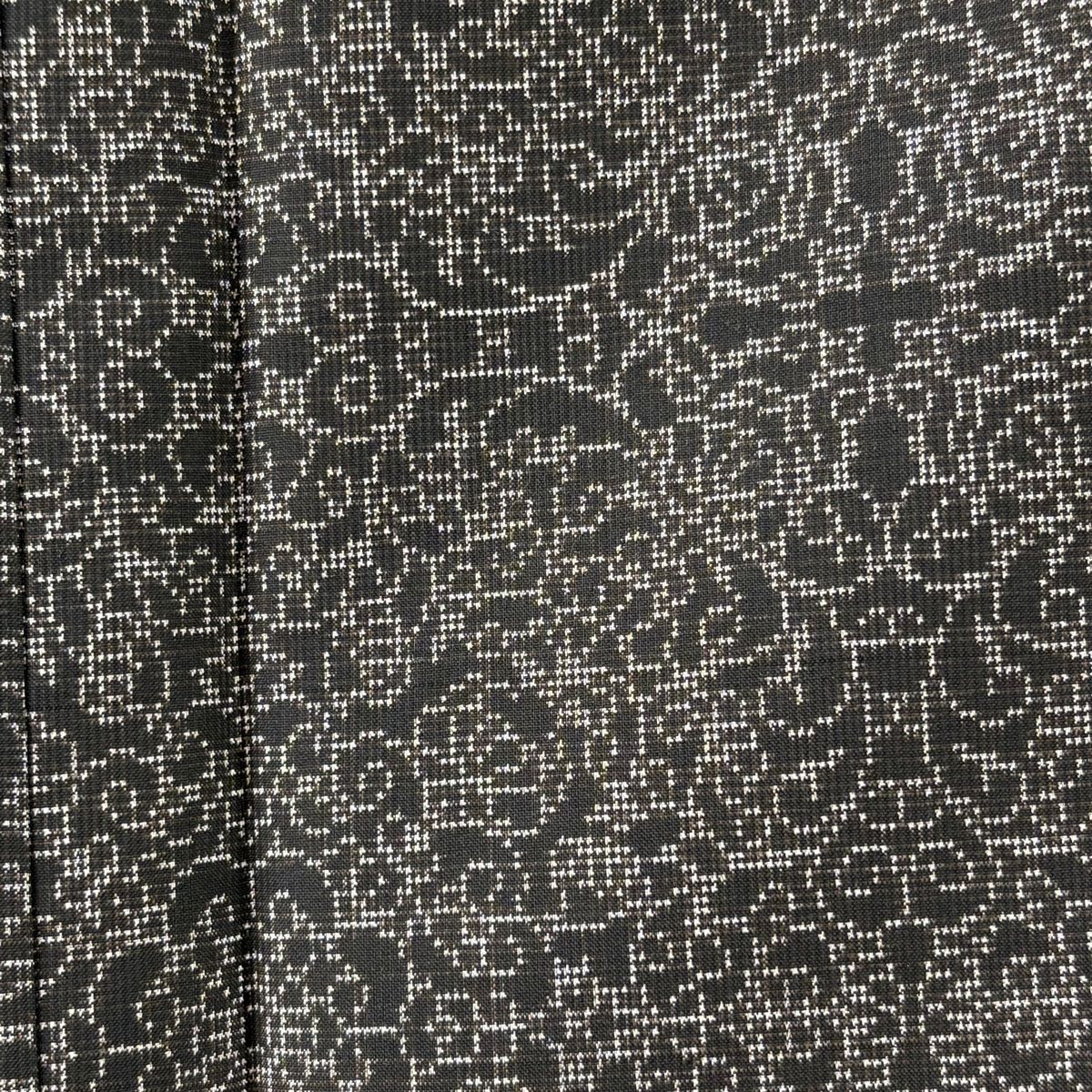 大島紬 身丈163 cm 裄丈65 M 袷 純泥染 証紙 華文 焦茶色 正絹