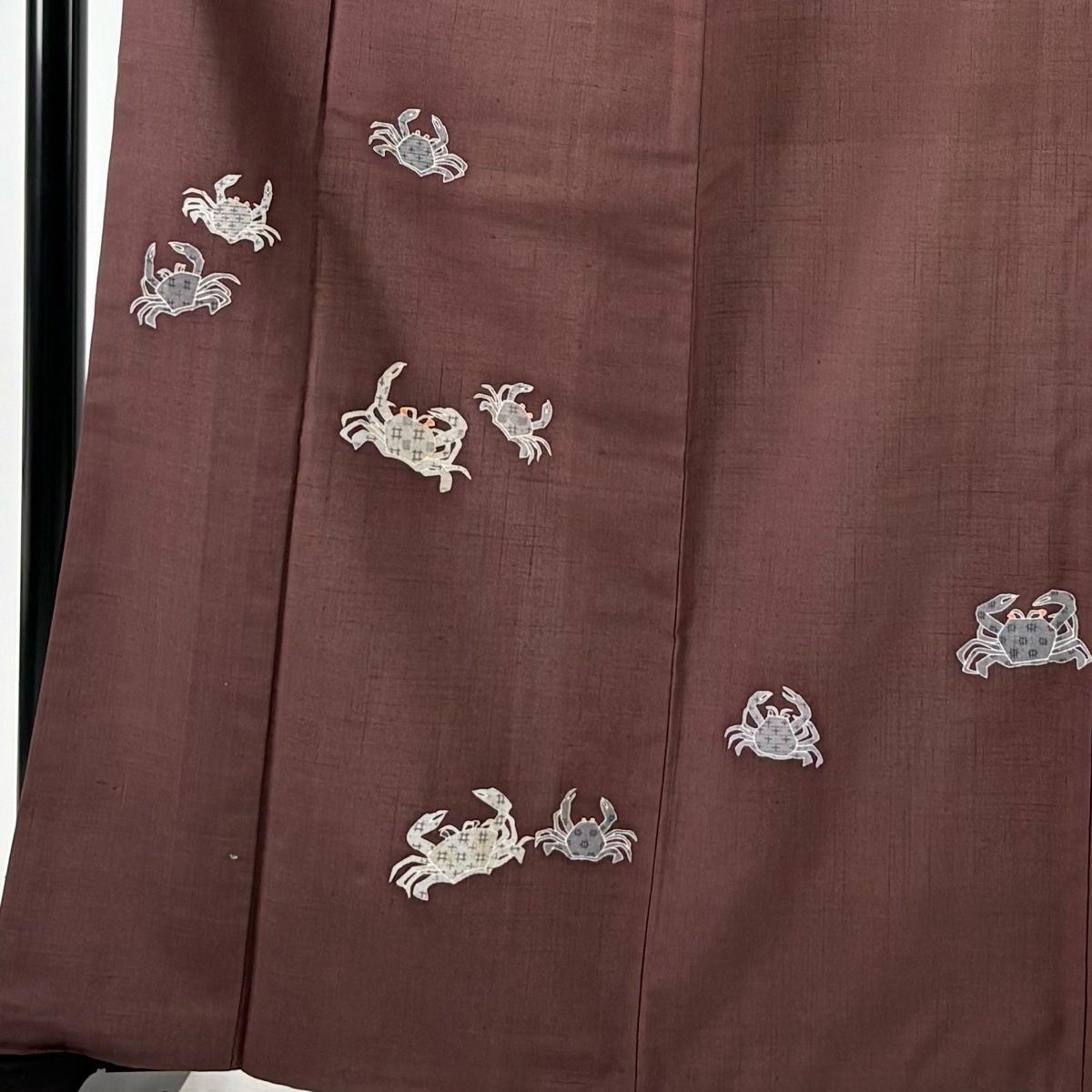 付下げ 身丈163 5 cm 裄丈65 M 袷 落款 かに 焦茶色 正絹