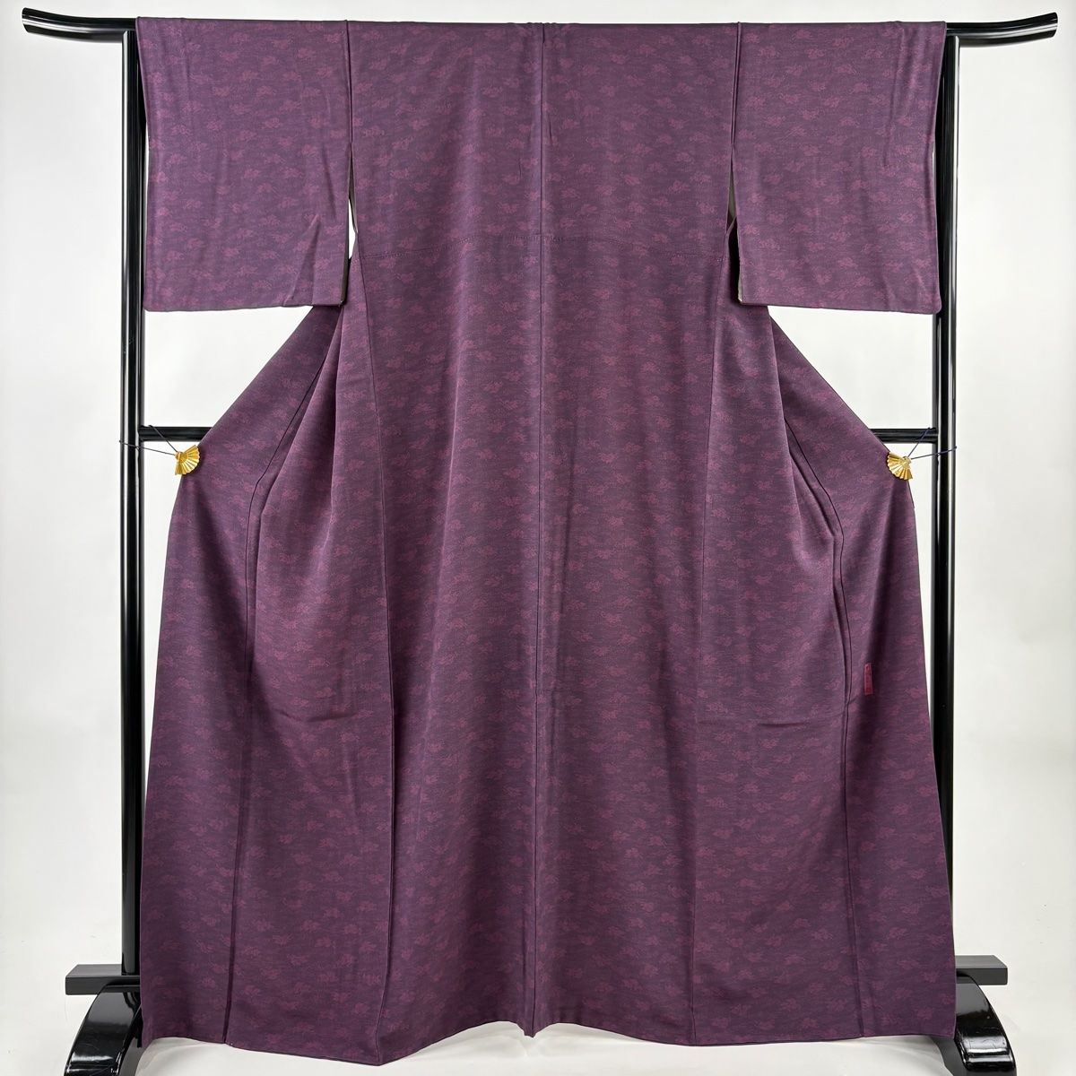 江戸小紋 身丈167 5 cm 裄丈65 M 袷 人間国宝 中村勇二郎 落款 麒麟 紫 正絹