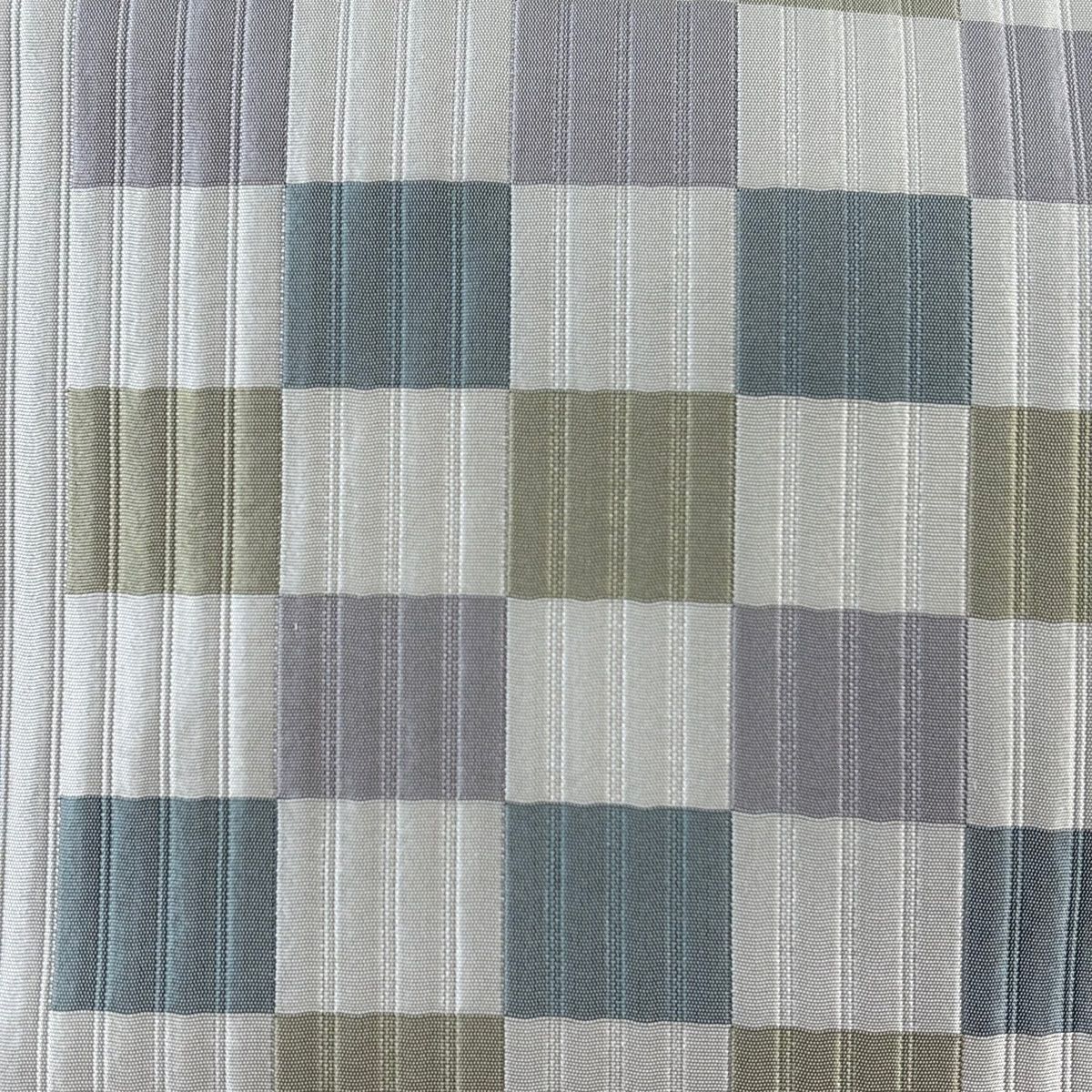 名古屋帯 証紙 博多織 八寸名古屋帯 市松 灰白 正絹