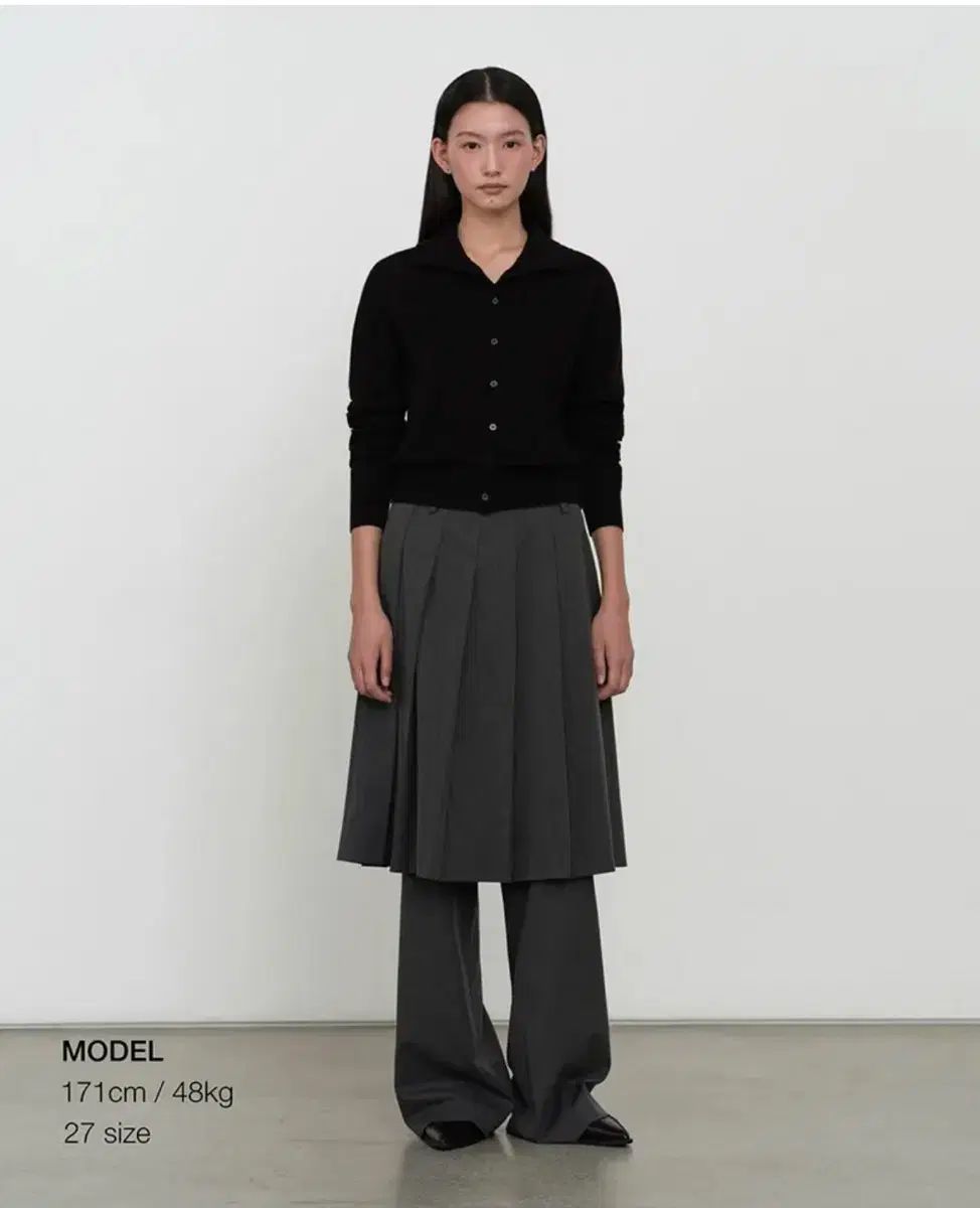 ムシンサ ウィメンズ プリーツ スカート レイヤード スラックス グレー MUSINSA STANDARD