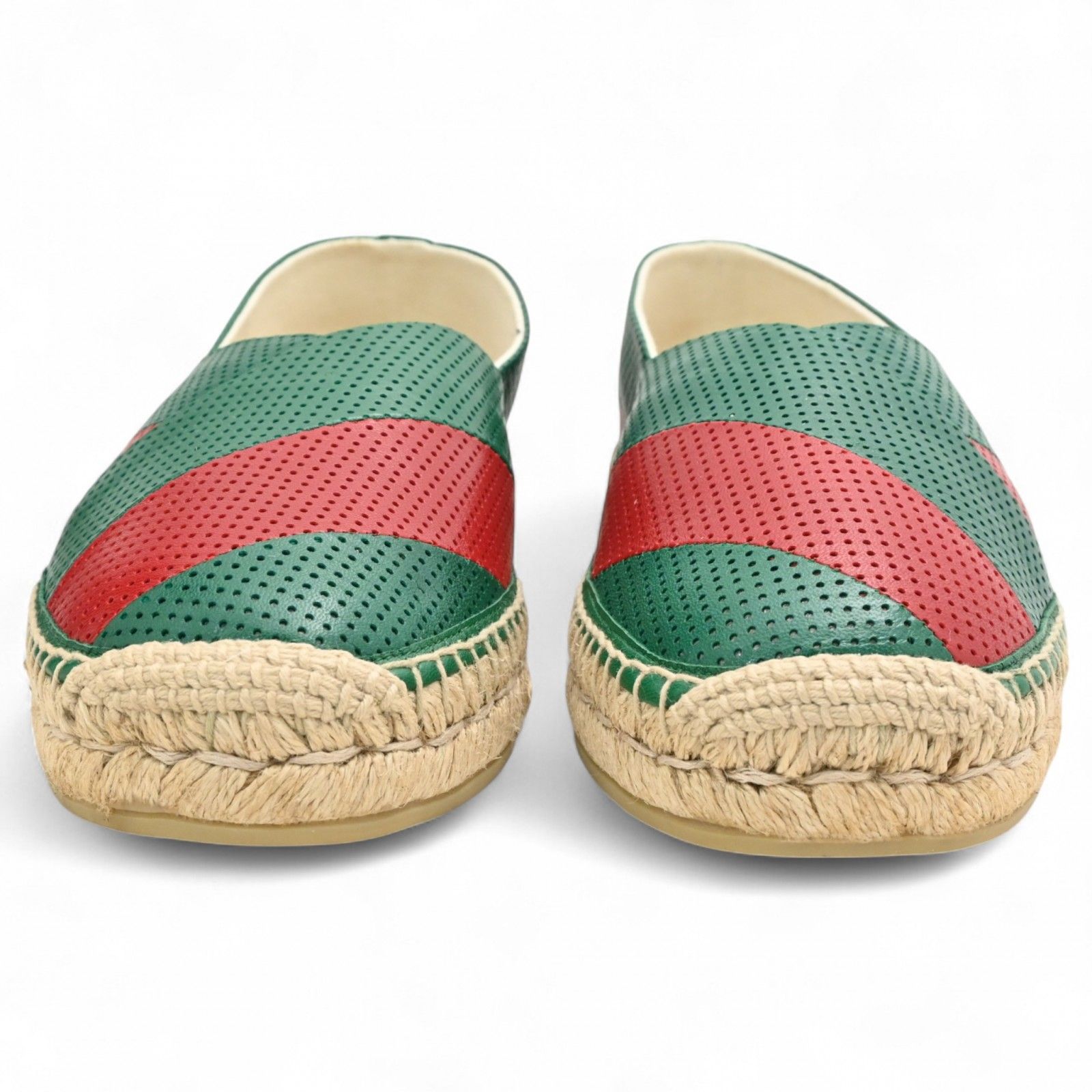 グッチ エスパドリーユ スリッポン グリーン レッド Aランク gu 5723 cc