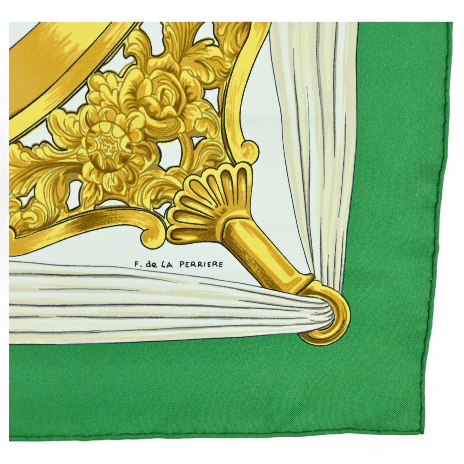 エルメス カレ90 スカーフ ETRIERS 鐙柄 馬具柄 Aランク he6611ss