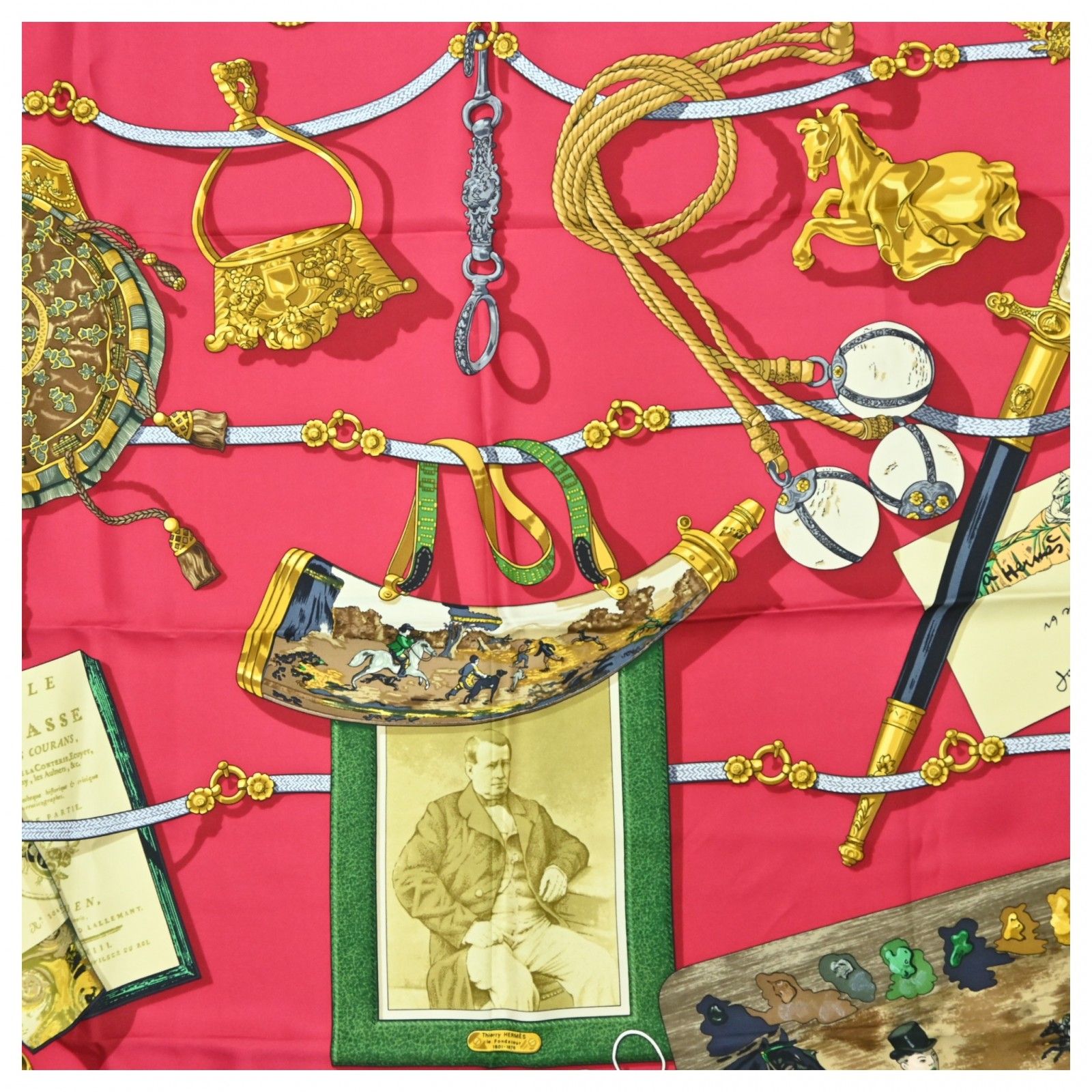 エルメス カレ90 スカーフ Memoire d'Hermes エルメスの思い出 Aランク