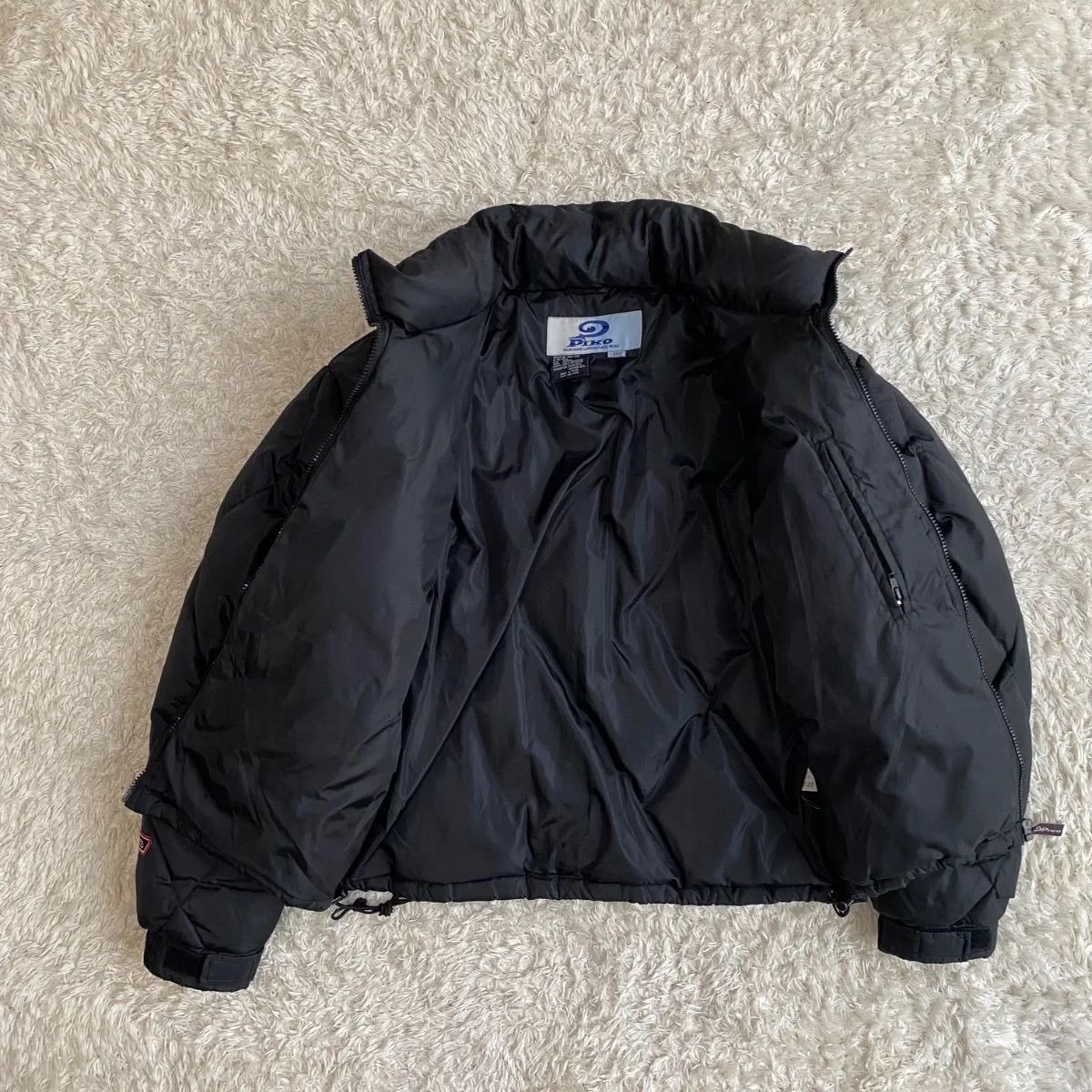 90s PIKO ピコ キルティング 肉厚 ダウンジャケット サイズL ブラック