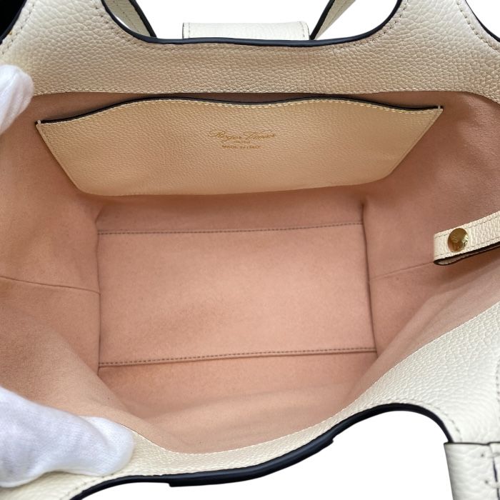  ロジェヴィヴィエ ヴィヴ ショック ショッピングバッグ ミニ ハンドバッグ レザー 2 WAY クリーム 白 Roger Vivier レディース 上品 感 エレガント その他 バッグ