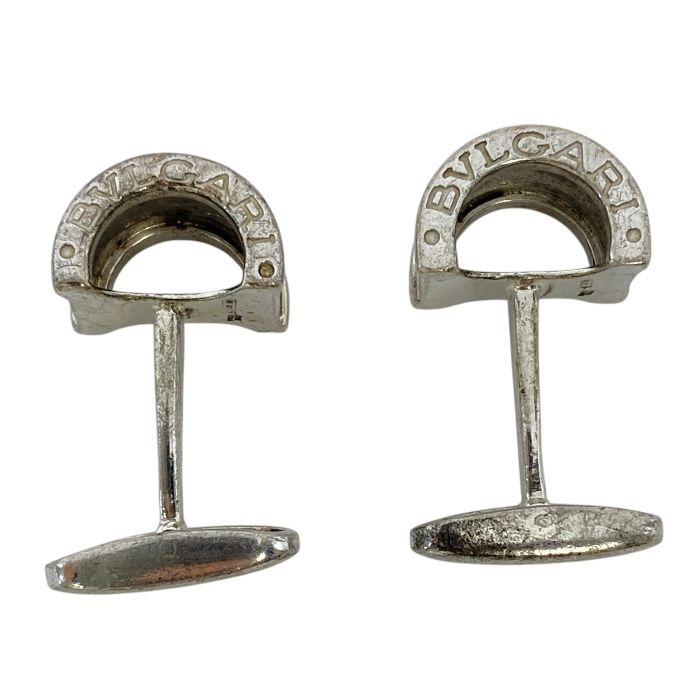 ブルガリ ビー ゼロワン カフリンクス カフス カフスボタン ロゴ SV 925 シルバー B-zero 1 BVLGARI ユニセックス 上品 感 モード