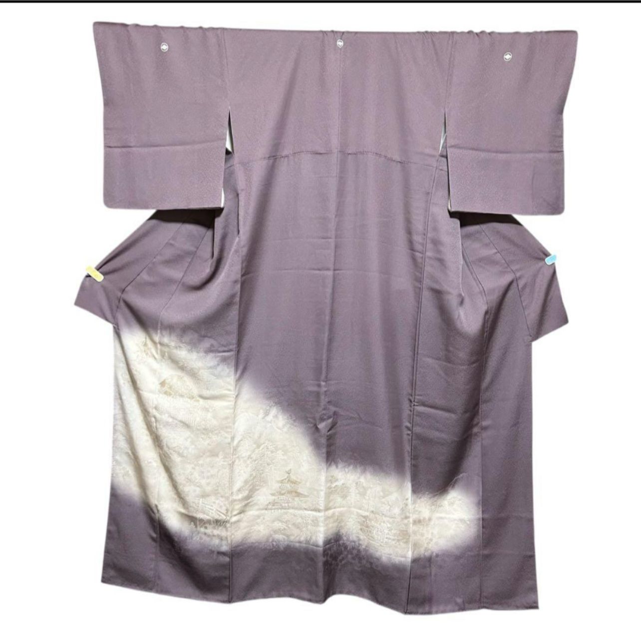 未使用近い 美品 袷 正絹 5つ紋 色留袖 フルセット 西陣唐織白金箔