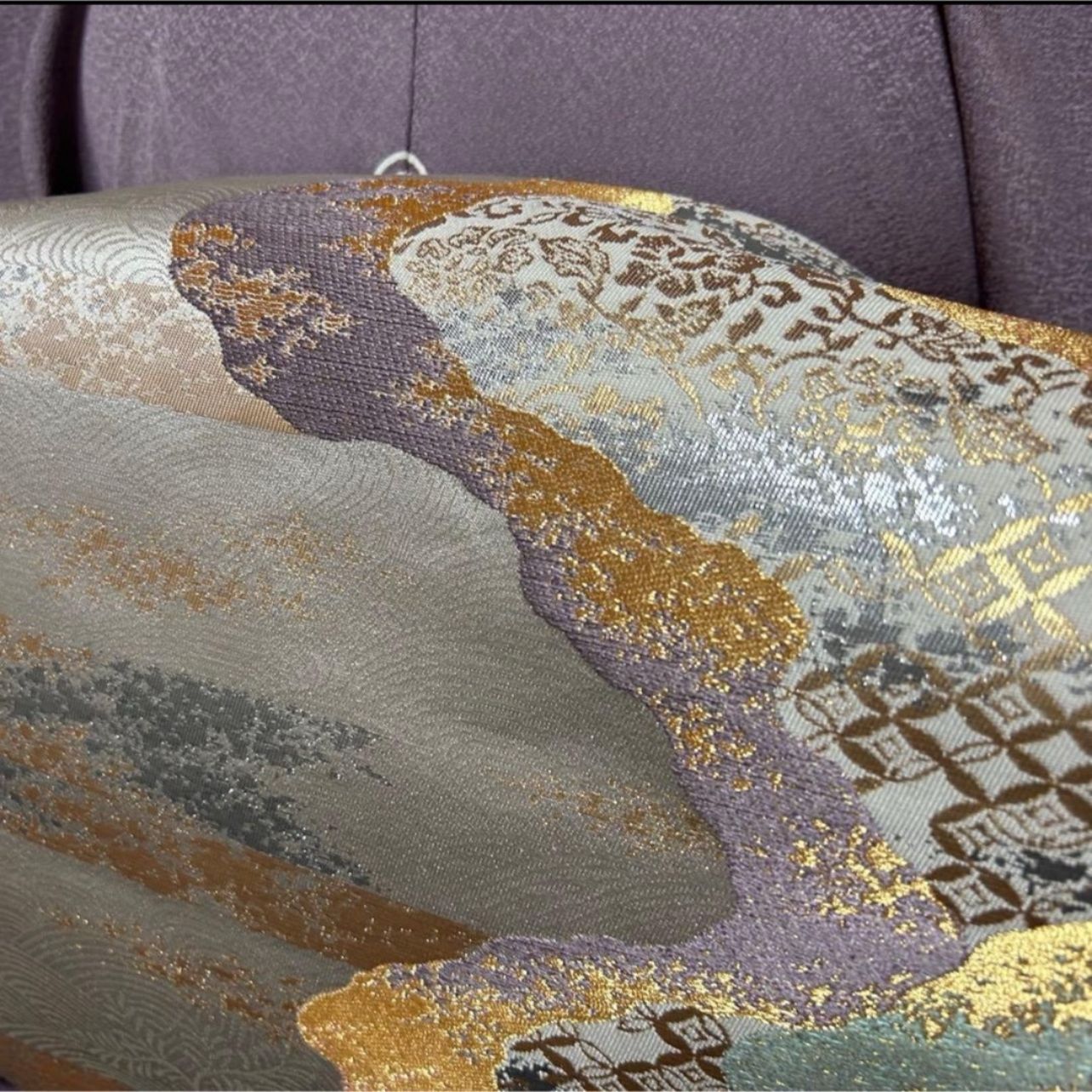 西陣唐織白金箔袋帯