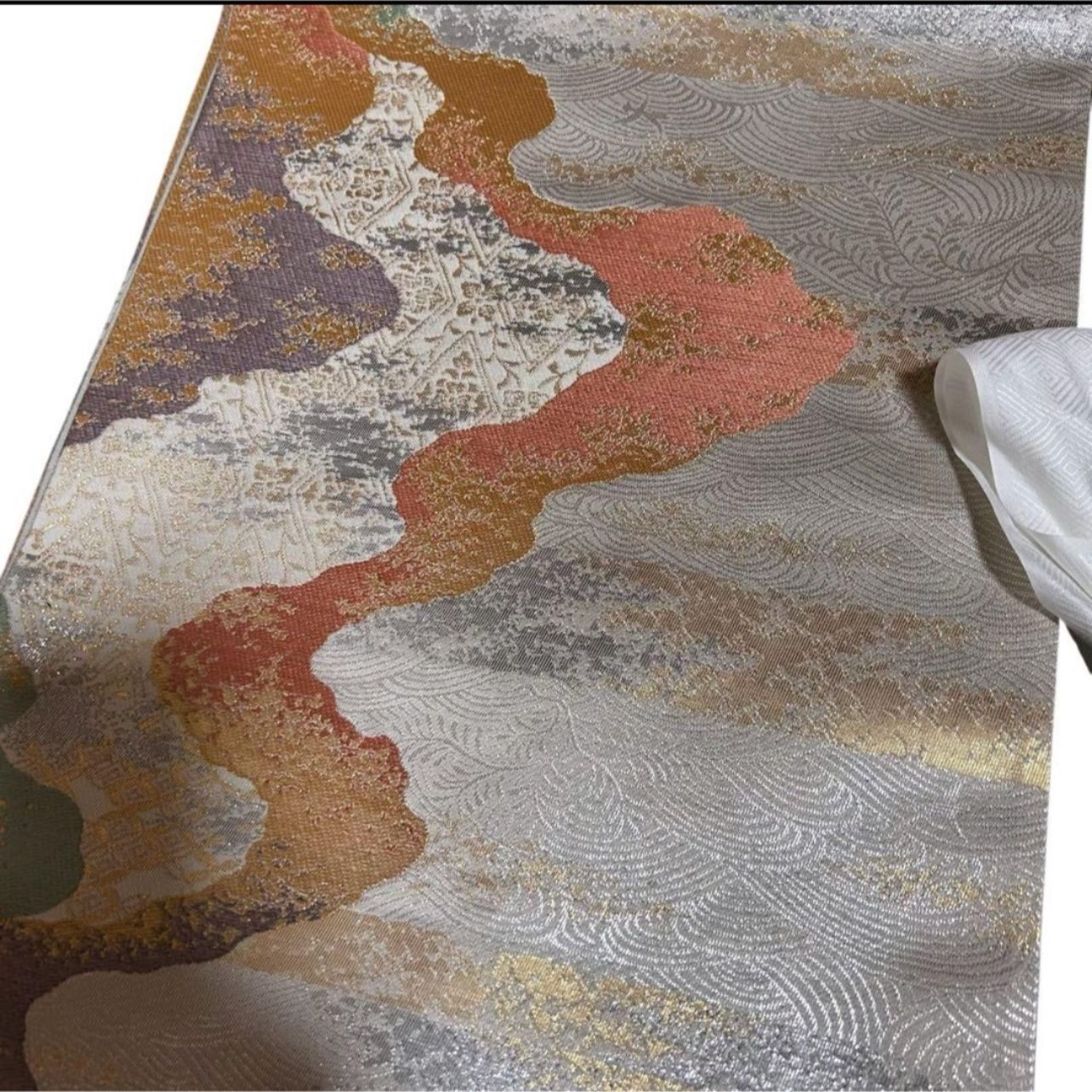 西陣唐織白金箔袋帯