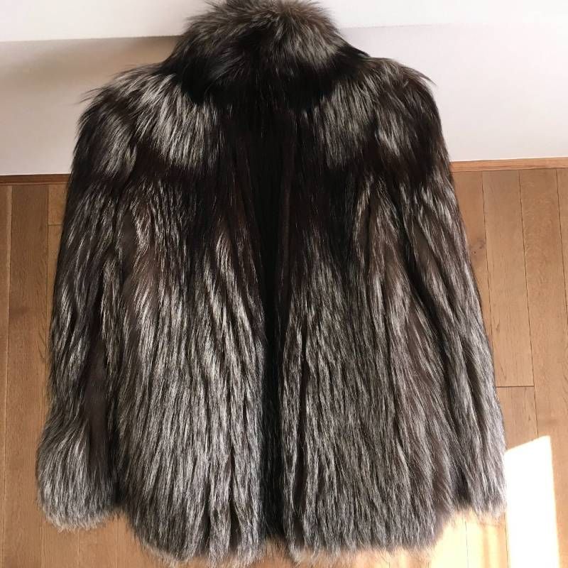 美品 EMBA エンバ シルバー フォックス ファーコート コート - メルカリ