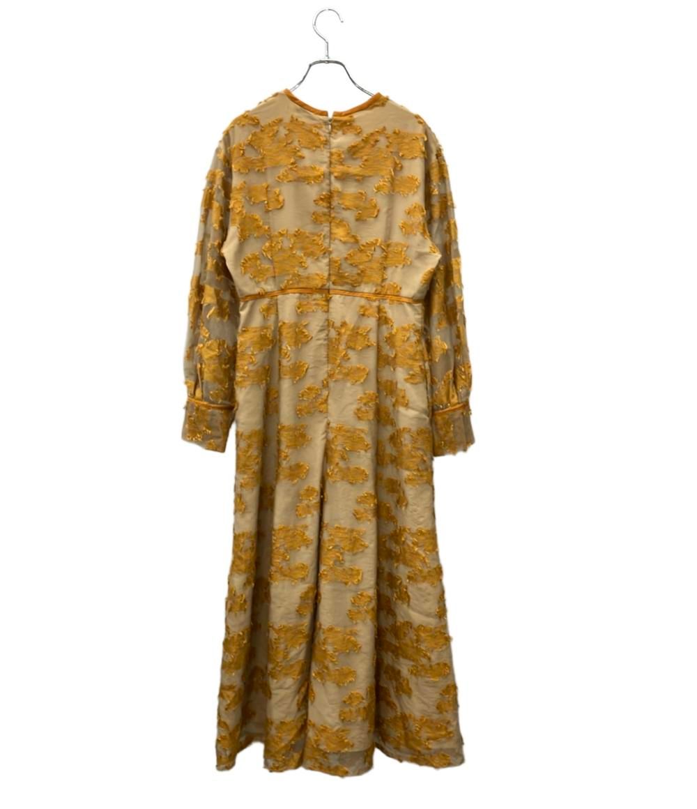 クラネ 長袖ワンピース 22 AW FLOW FLOWER ONE PIECE 13112 5092 レディース SIZE 2 M CLANE