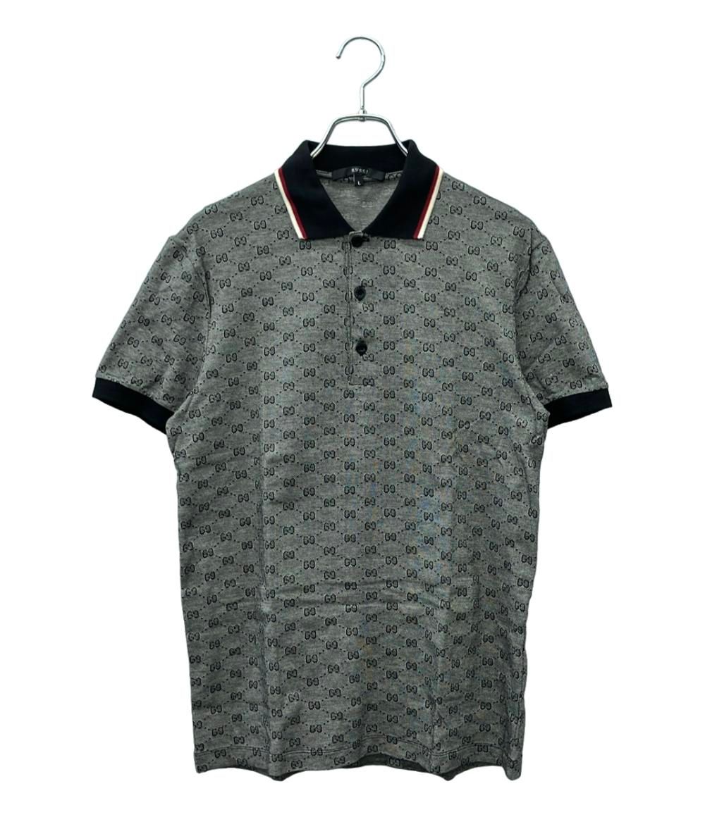 グッチ 半袖ポロシャツ シェリーライングレー GG柄 モノグラム 190181 X 3235 メンズ SIZE L GUCCI