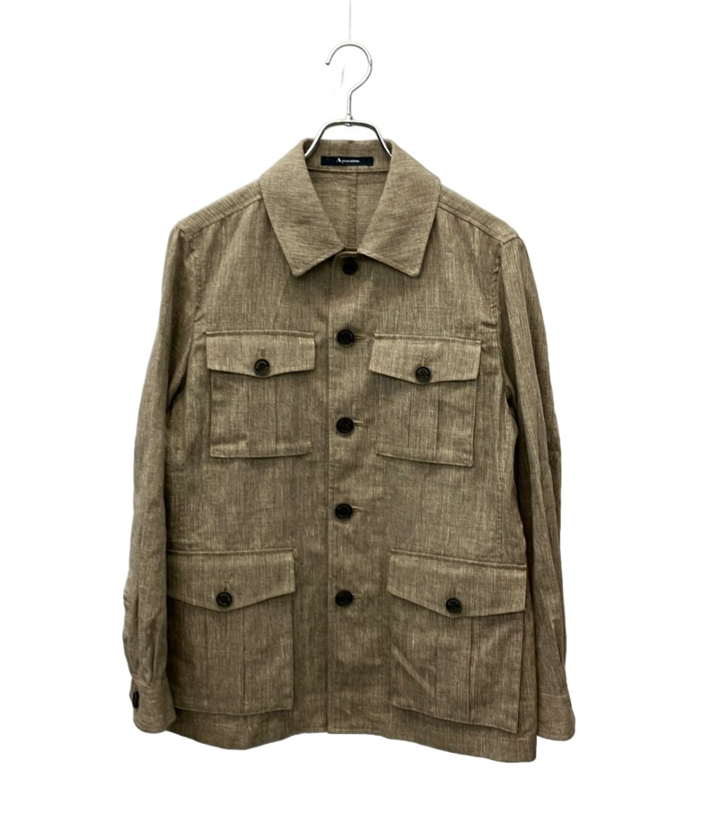 アクアスキュータム ジャケット ウールリネンサファリジャケット