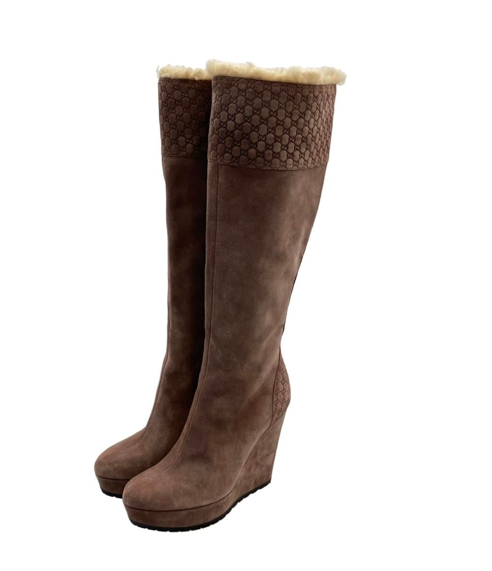 サヤカ　GUCCI ロングブーツ 36 1/2 (23.5cm) グッチ ロングブーツ ウェッジソール レディース SIZE 36 1/2 (23.5cm