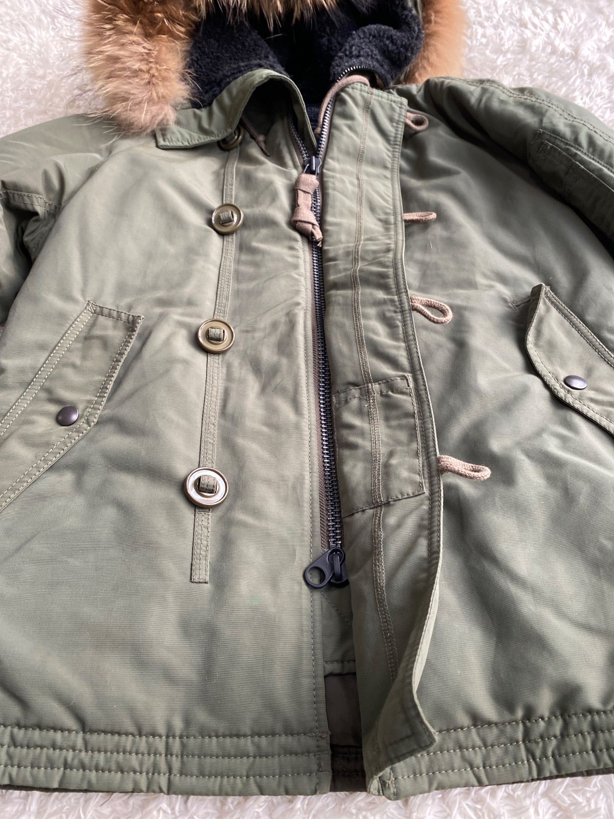 モッズコート　フライトジャケット　リアルファー　 N2B ミリタリー　ナイロン ミリタリージャケット モッズコート N-2Bフライトミリタリーコンパクト