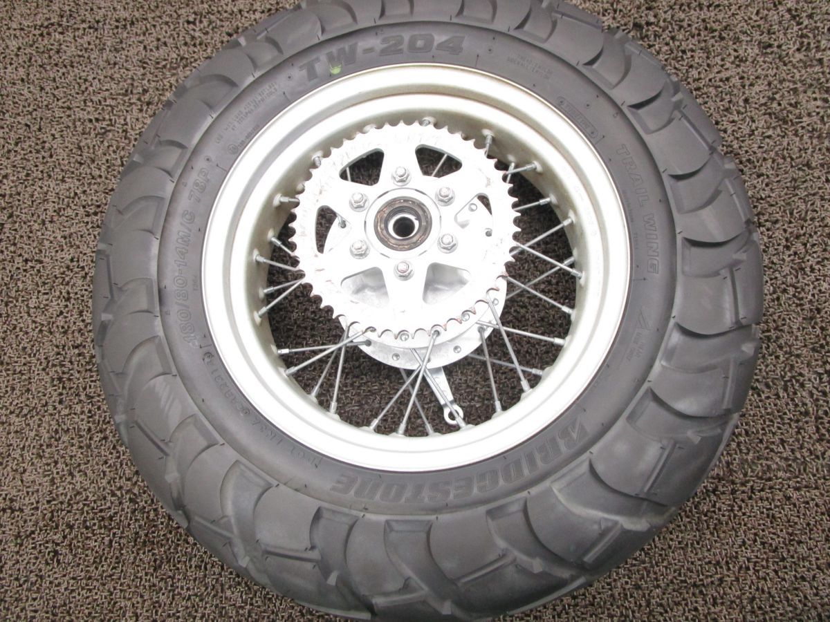 TW 225 リアホイール スプロケット ブレーキドラム A 8444 DG 09 J ヤマハ G 328 E キャブ車 動画有