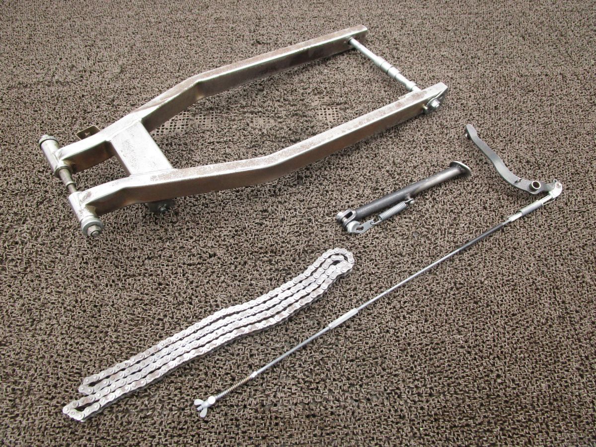 TW 225 ロングスイングアーム ブレーキペダル チェーン A 8416 サイドスタンド シャフト DG 09 J ヤマハ G 328 E キャブ車 動画有