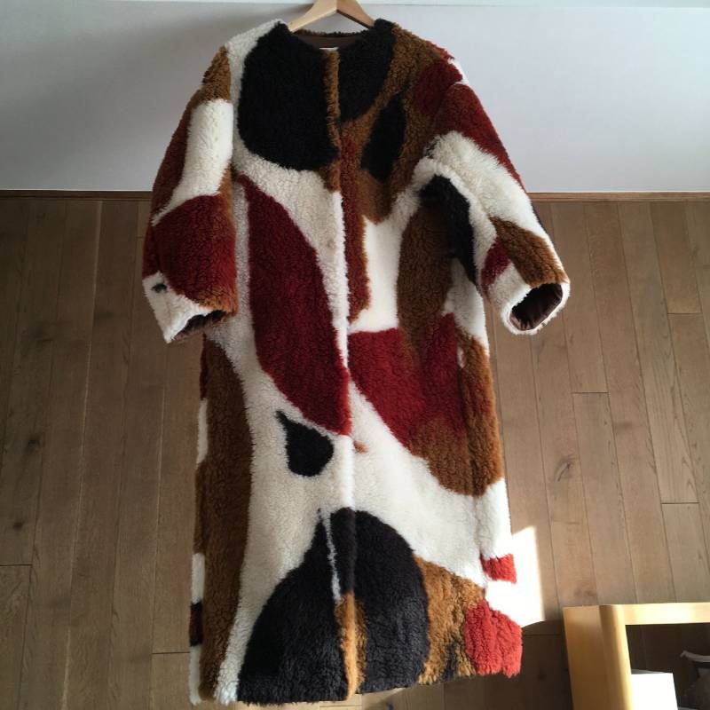 極美品 mame kurogouchi(マメクロゴウチ) Sliver Knitted Fluffy Wool 